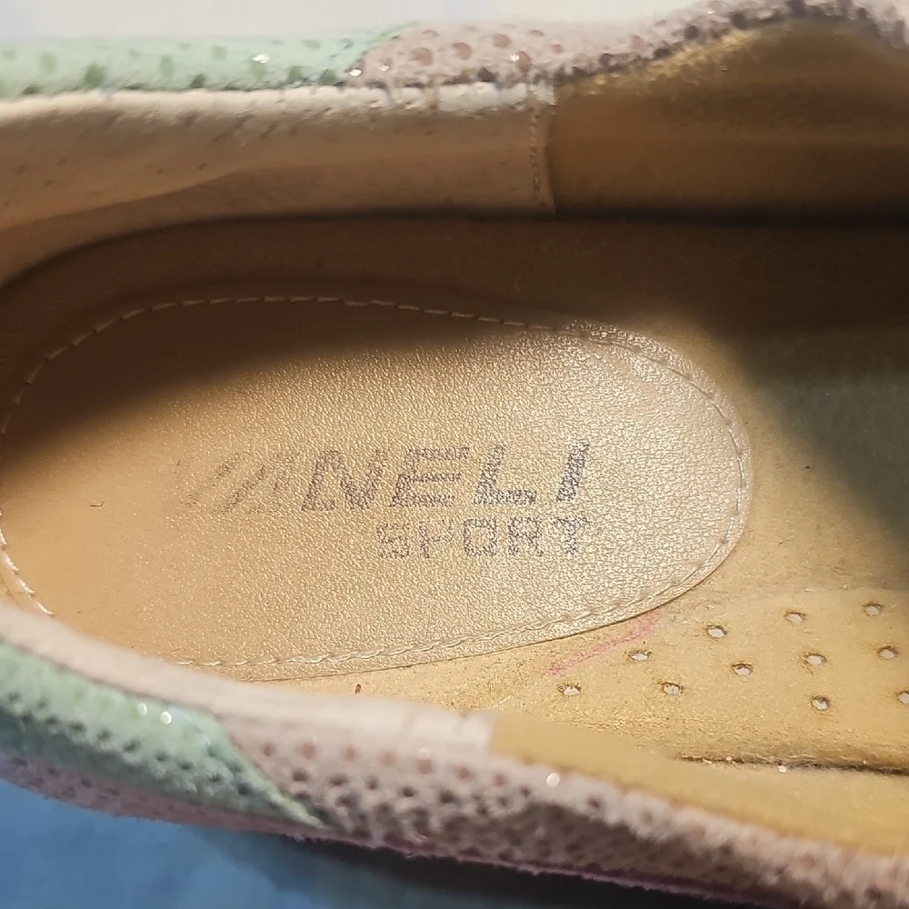 Vaneli Tan Sneakers Comfortable Slip-On Style
